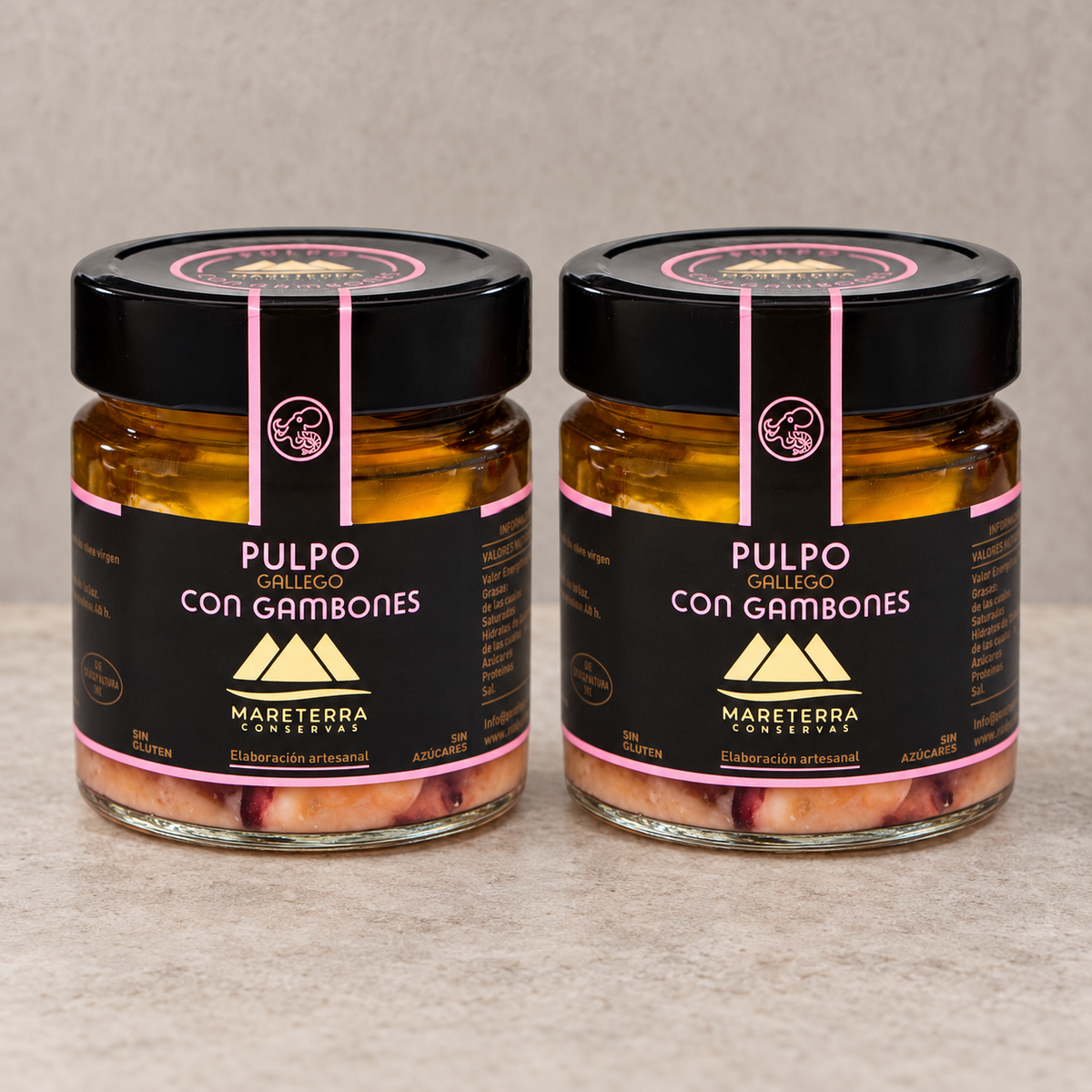 Pulpo con gambones - 2uds