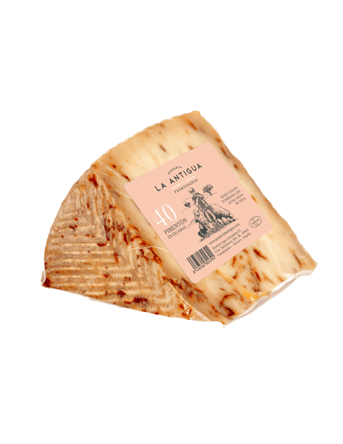 Queso curado de oveja con escamas de pimentón