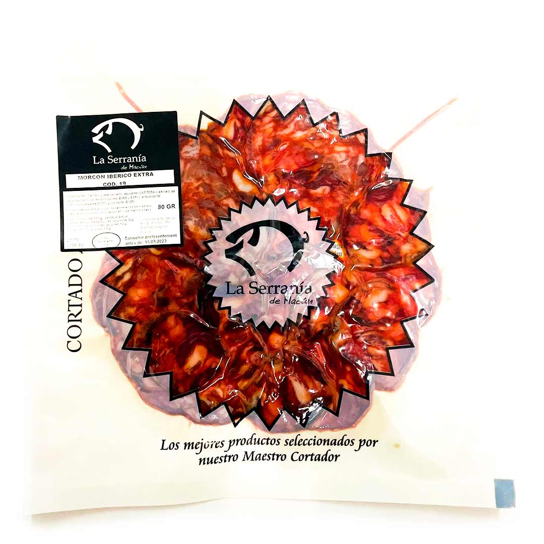 Se muestra un sobre de morcón de 100g.