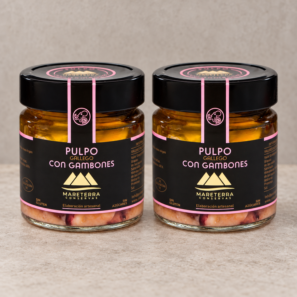 Pulpo con gambones - 2uds