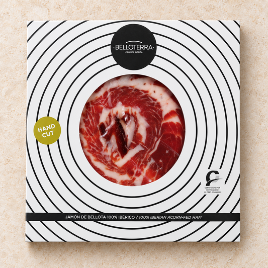 Jamón de Bellota 100% Ibérico cortado a mano - 5uds de 80g/ud