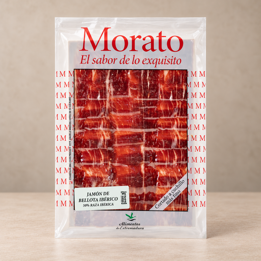 Jamón de Bellota ibérico 50% cortado a cuchillo - 5uds de 100g/ud