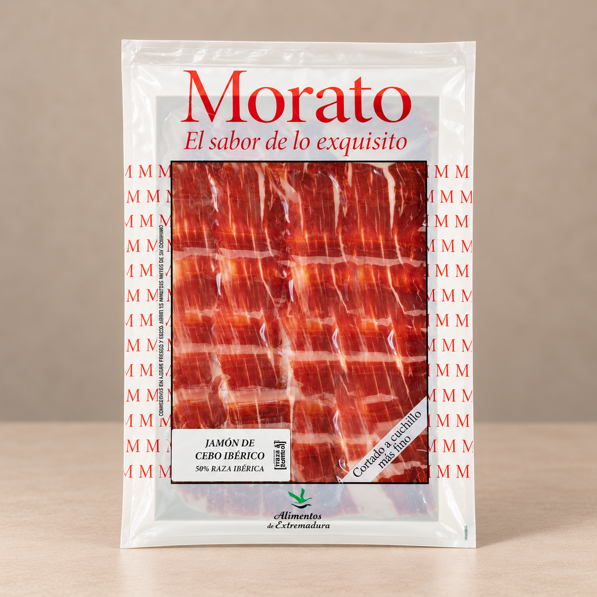 Jamón de Cebo Ibérico 50% cortado a cuchillo - 5uds de 100g/ud