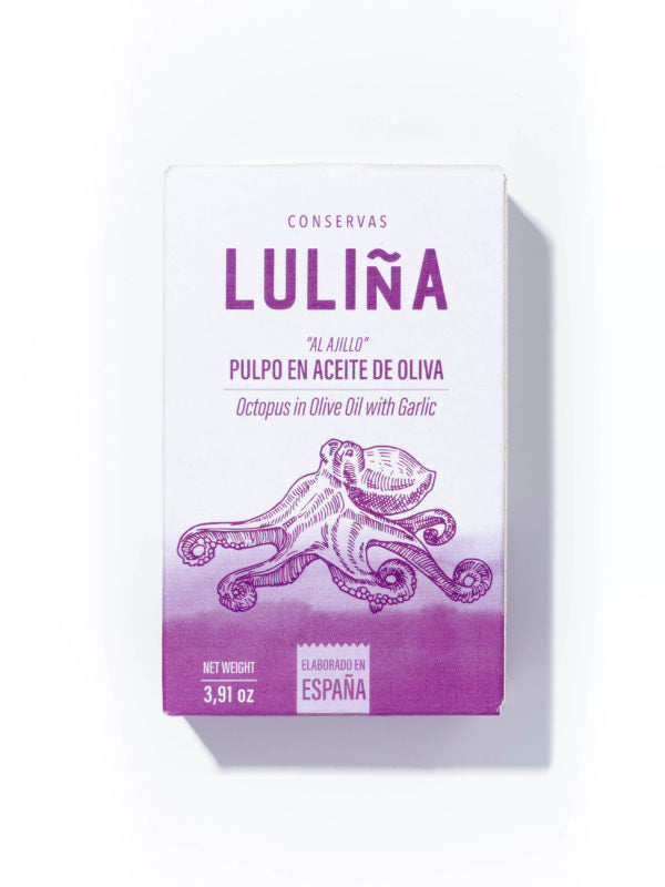 Pulpo en Aceite de Oliva al Ajillo – CONSERVAS LULIÑA