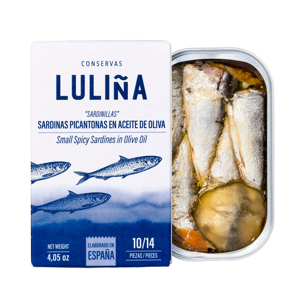 Sardinillas Picantonas en Aceite de Oliva – CONSERVAS LULIÑA