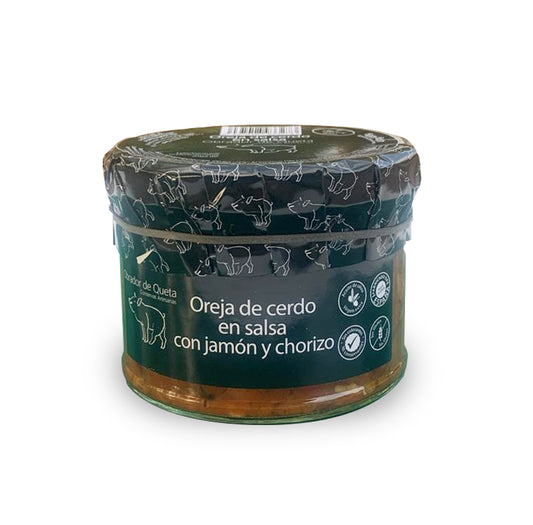 Oreja de cerdo con chorizo