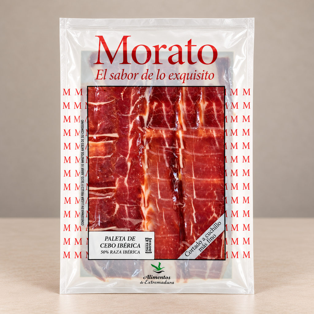 Paleta de Cebo Ibérica 50% cortado a cuchillo - 5uds de 100g/ud
