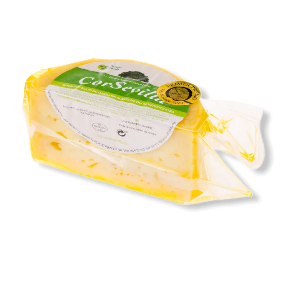 Queso curado de cabra en aceite de oliva virgen extra
