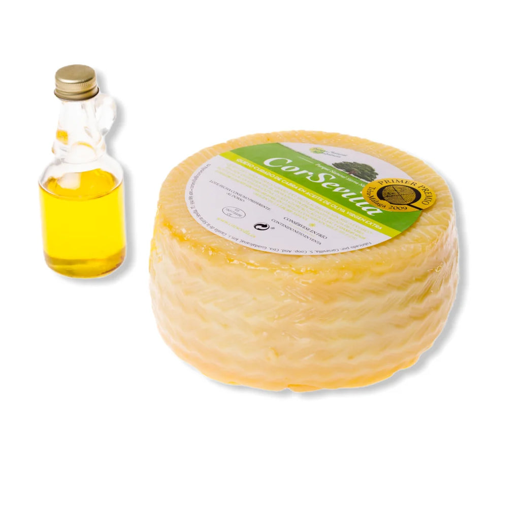 Queso curado de cabra en aceite de oliva virgen extra