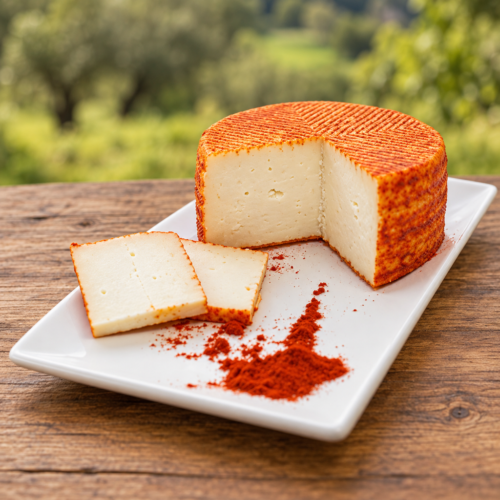 Queso curado de cabra al pimentón
