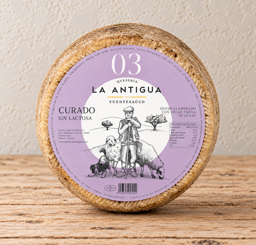 Queso artesanal de oveja curado SIN LACTOSA