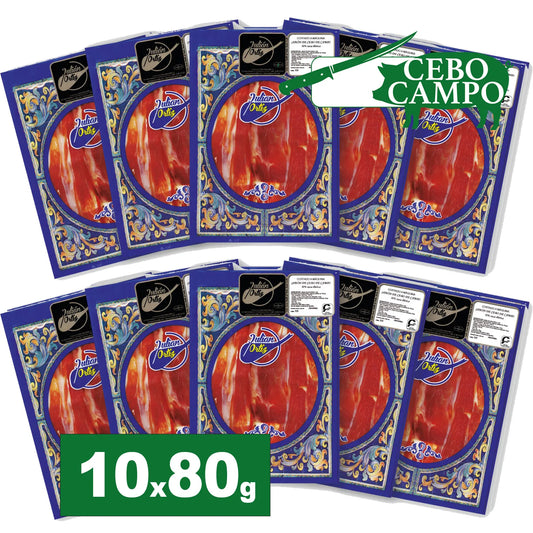 Jamón Ibérico CEBO CAMPO - 10uds x 80g