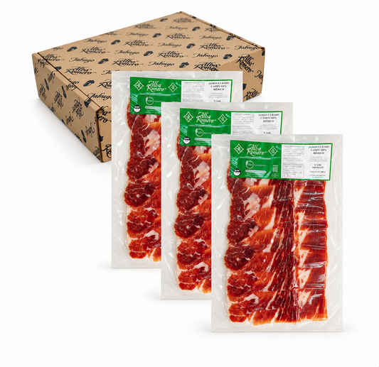 Jamón Cebo Campo 100% Ibérico Alba Romero loncheado