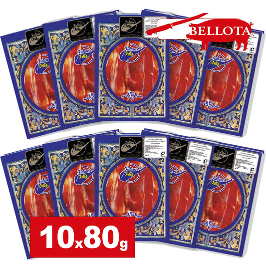 Jamón Ibérico de BELLOTA - 10uds x 80g