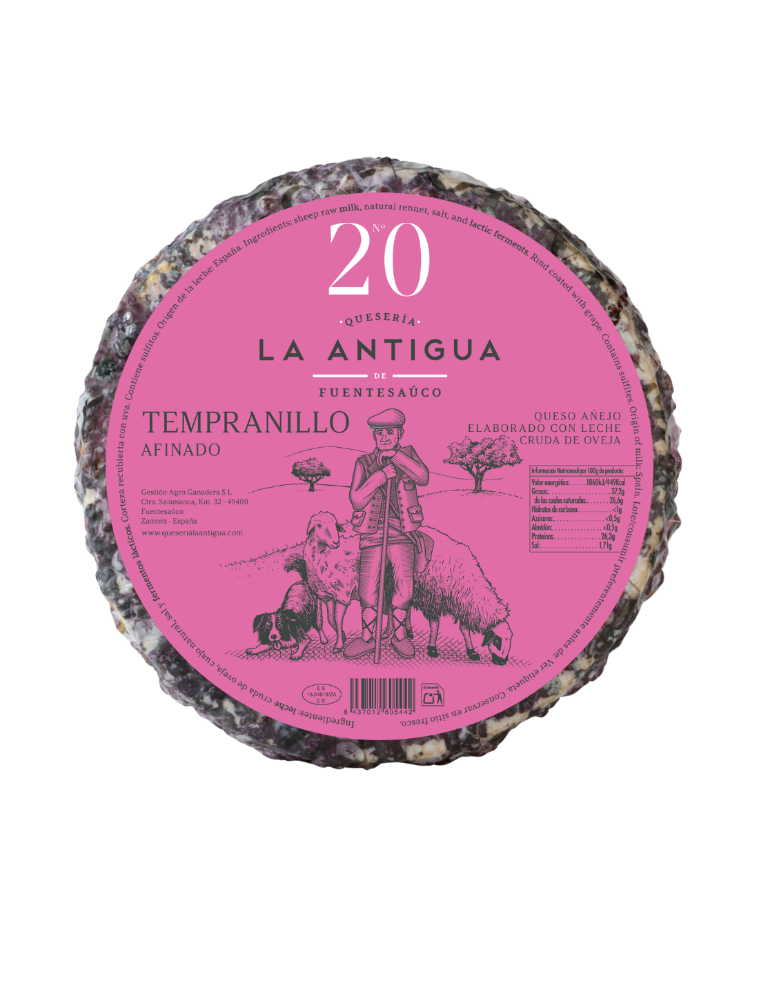 Queso de oveja añejo al tempranillo "La Antigua"