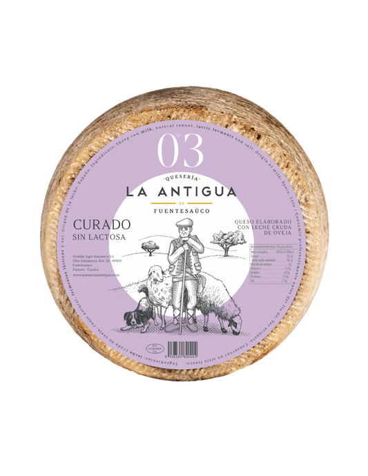 Queso artesanal de oveja curado SIN LACTOSA